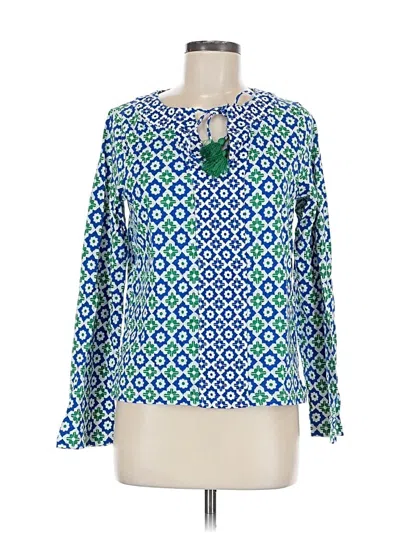 Pre-owned Boden Long Sleeve Blouse In Green