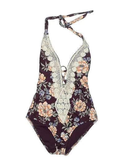 Pre-owned Lida Baday One Piece Swimsuit In Burgundy