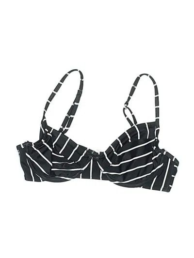 Pre-owned Old Navy Swimsuit Top Black Stripes Pattern Swimwear