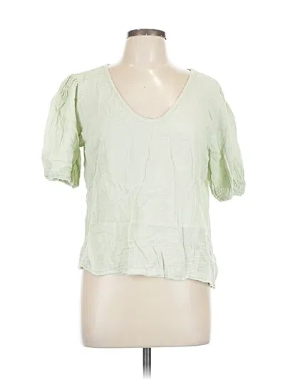 Pre-owned Velvet By Graham & Spencer Short Sleeve Blouse In Blue