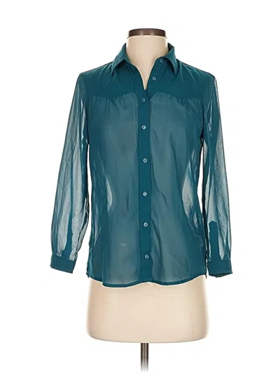 Pre-owned American Eagle Outfitters 3/4 Sleeve Blouse In Blue