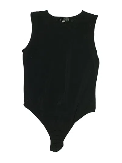 Pre-owned Faded Rose Bodysuit In Black