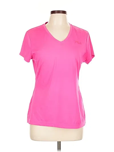 Pre-owned Fila Active T-shirt In Pink