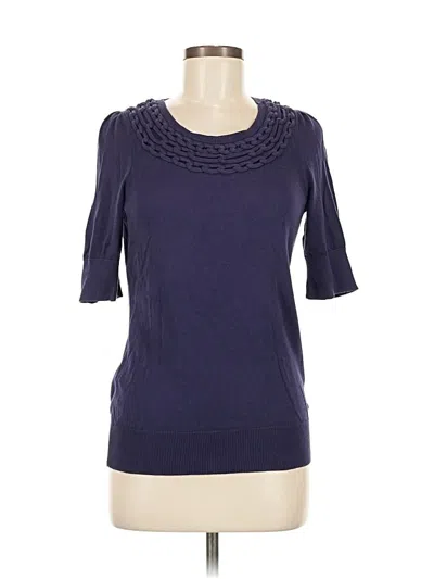 Pre-owned Moth Short Sleeve Top Purple Cowl Neck Tops