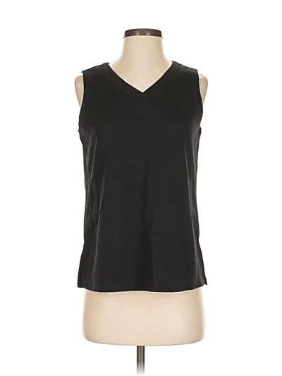 Xieerduo Sleeveless Top Black V Neck Tops In Black