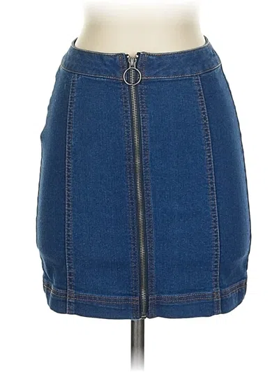 Pre-owned Tinseltown Denim Skirt In Blue
