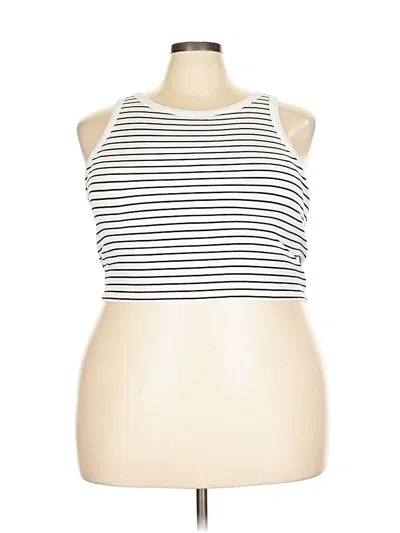 Pre-owned Uniqlo Tank Top White Halter Neckline Tops