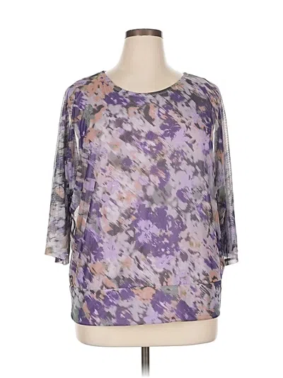 Pre-owned Chico's 3/4 Sleeve Blouse In Purple