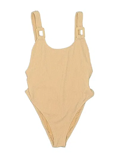 Pre-owned Aerie One Piece Swimsuit In Brown