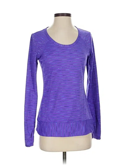 Pre-owned Athleta Long Sleeve T-shirt In Purple
