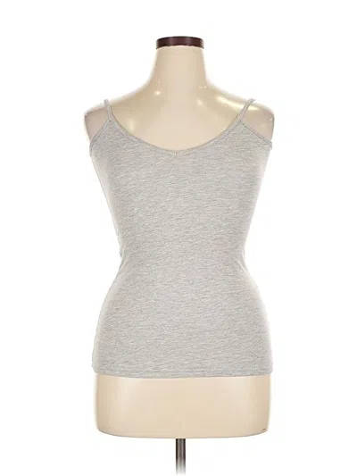 Pre-owned West Loop Tank Top Silver Strapless Neckline Tops