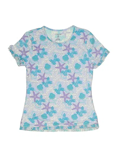 Pre-owned Lands' End Kids'  Rash Guard In Purple