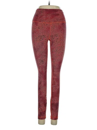 Pre-owned Lululemon Athletica Yoga Pants In Red