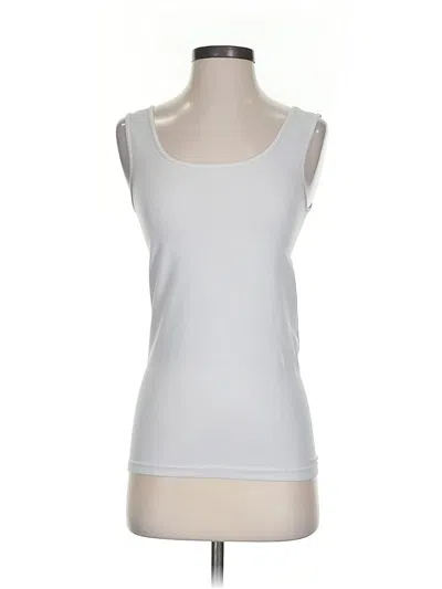Pre-owned Tahari Tank Top Silver Strapless Neckline Tops