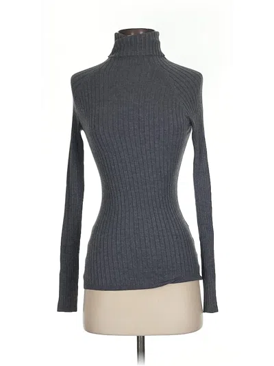 Pre-owned Inc International Concepts Long Sleeve Turtleneck In Gray