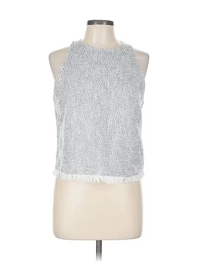 Pre-owned Drew Sleeveless Blouse In Silver