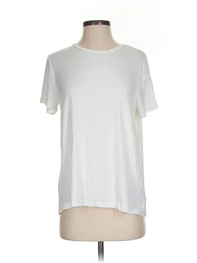 Pre-owned Avec Short Sleeve Top White Crew Neck Tops