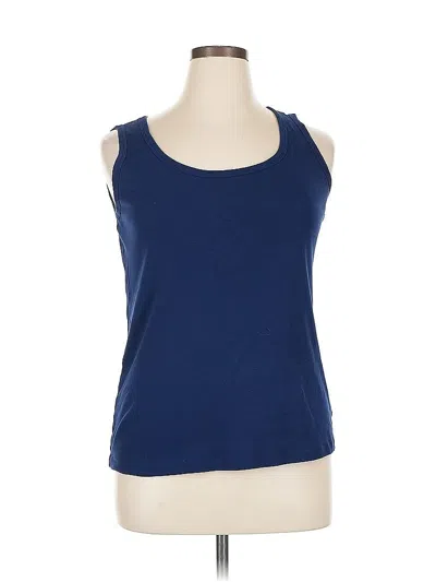 Pre-owned St. John's Bay Tank Top Blue Halter Neckline Tops
