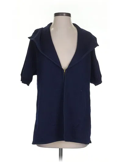 Pre-owned St John Cardigan Sweater In Blue