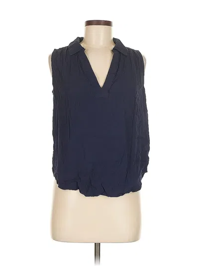 Pre-owned Ann Taylor Loft Sleeveless Blouse In Blue