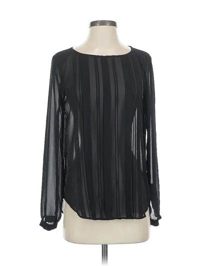 Pre-owned Ann Taylor Loft Long Sleeve Blouse In Black