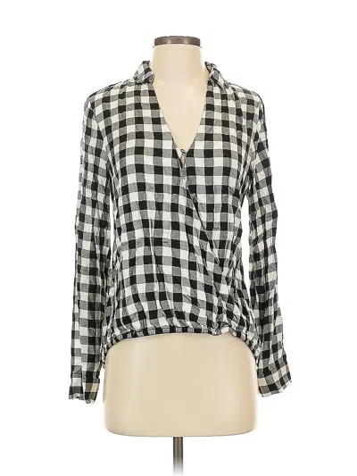 Pre-owned Madewell Long Sleeve Blouse In Black