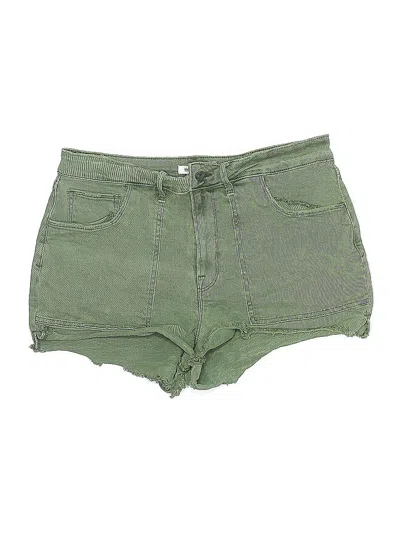 Pre-owned Good American Denim Shorts In Green