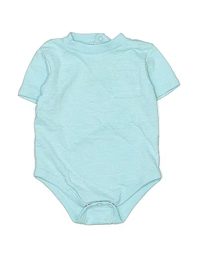 Pre-owned Little Lad Babies' Short Sleeve Onesie In Blue