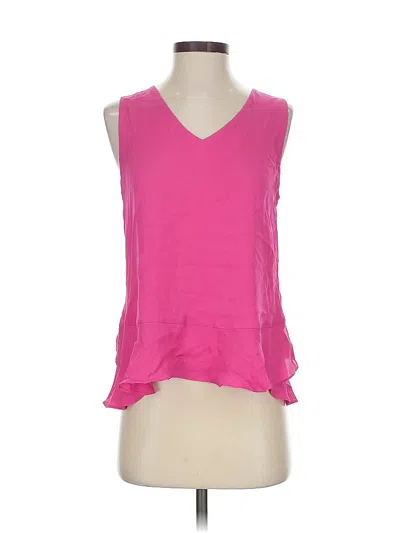 Pre-owned Diane Von Furstenberg Sleeveless Top Pink V Neck Tops