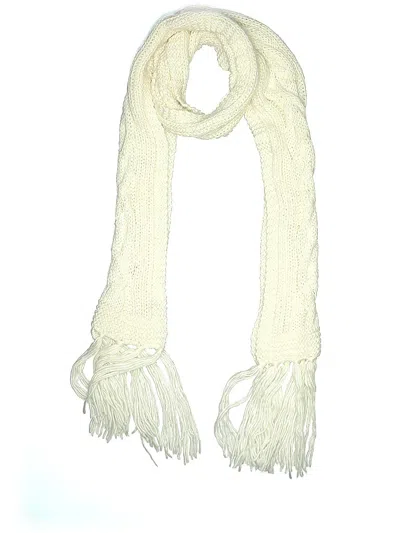 Pre-owned Liz Claiborne Scarf In White