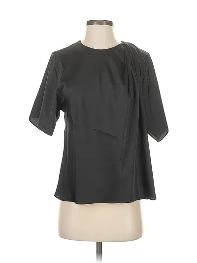 Pre-owned Banana Republic Factory Store Short Sleeve Blouse In Gray