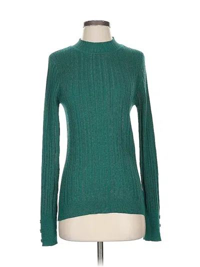 Pre-owned Anne Klein Turtleneck Sweater In Blue