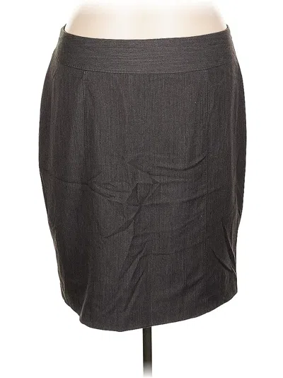 Pre-owned Rafaella Formal Skirt In Gray