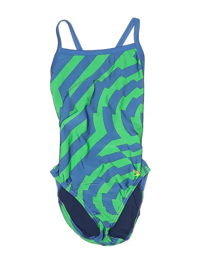 Pre-owned Speedo One Piece Swimsuit In Blue