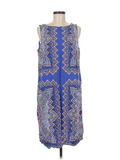 Pre-owned Jjill Casual Dress In Blue