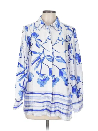 Pre-owned Industry Long Sleeve Blouse In Blue