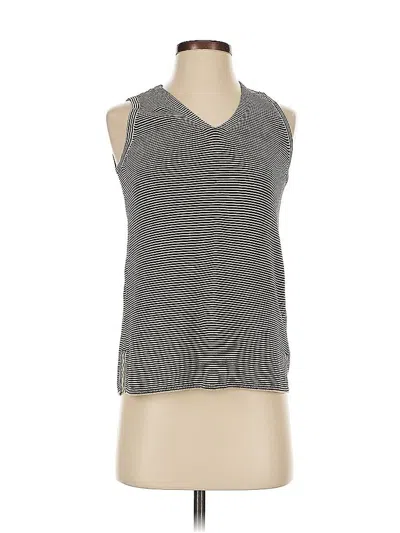 Pre-owned Ann Taylor Loft Sleeveless T-shirt In Gray