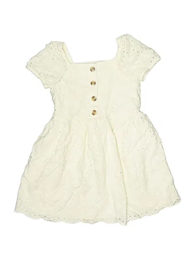 Pre-owned Nicole Miller Kids' Dress In White