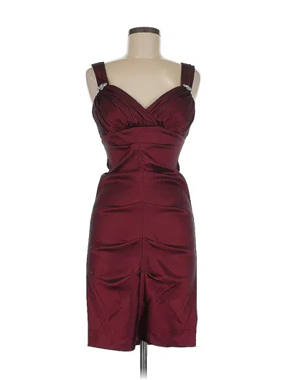 Pre-owned Dressbarn Cocktail Dress In Burgundy