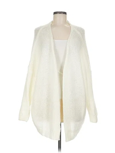 Pre-owned Elan Cardigan Sweater In White
