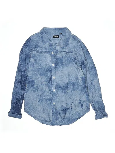 Pre-owned Kidpik Kids' Long Sleeve Button Down Shirt In Blue