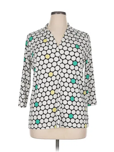 Pre-owned Worthington 3/4 Sleeve Blouse In Green