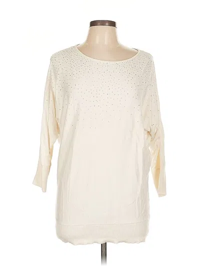 Pre-owned Elle 3/4 Sleeve T-shirt In White
