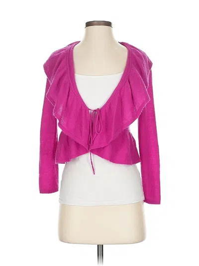 Pre-owned Diane Von Furstenberg Cashmere Cardigan Sweater In Pink