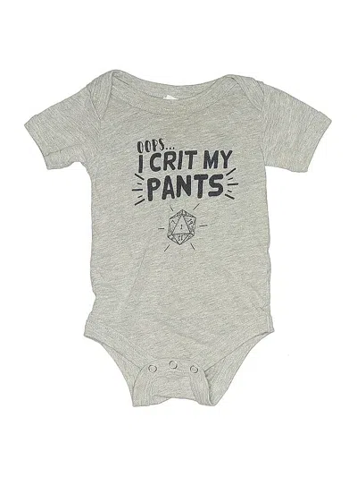 Pre-owned Bella+canvas Babies' Short Sleeve Onesie In Gray
