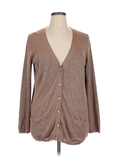 Pre-owned Talbots Cardigan Sweater In Brown