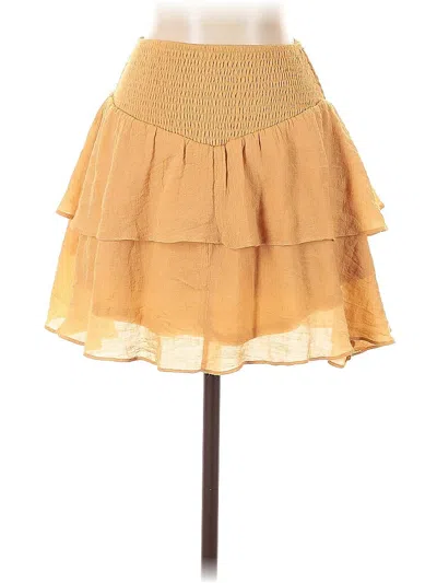 Pre-owned Sadie & Sage Casual Skirt In Yellow