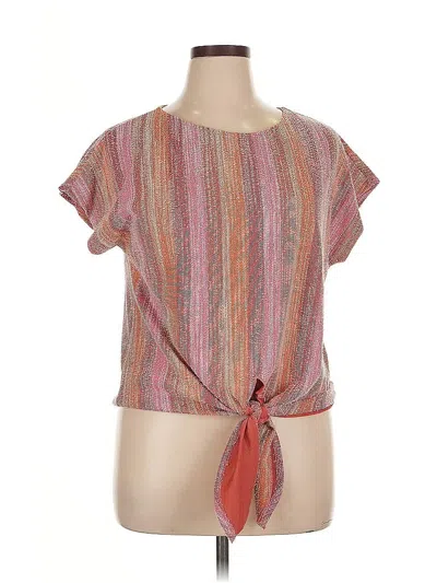 Pre-owned W5 Short Sleeve Blouse In Pink