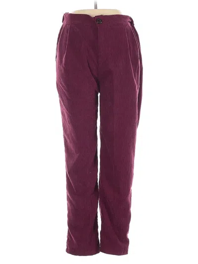 Pre-owned Zenana Casual Pants In Burgundy