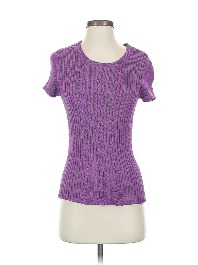 Pre-owned Jones New York Collection Sweater Vest In Purple